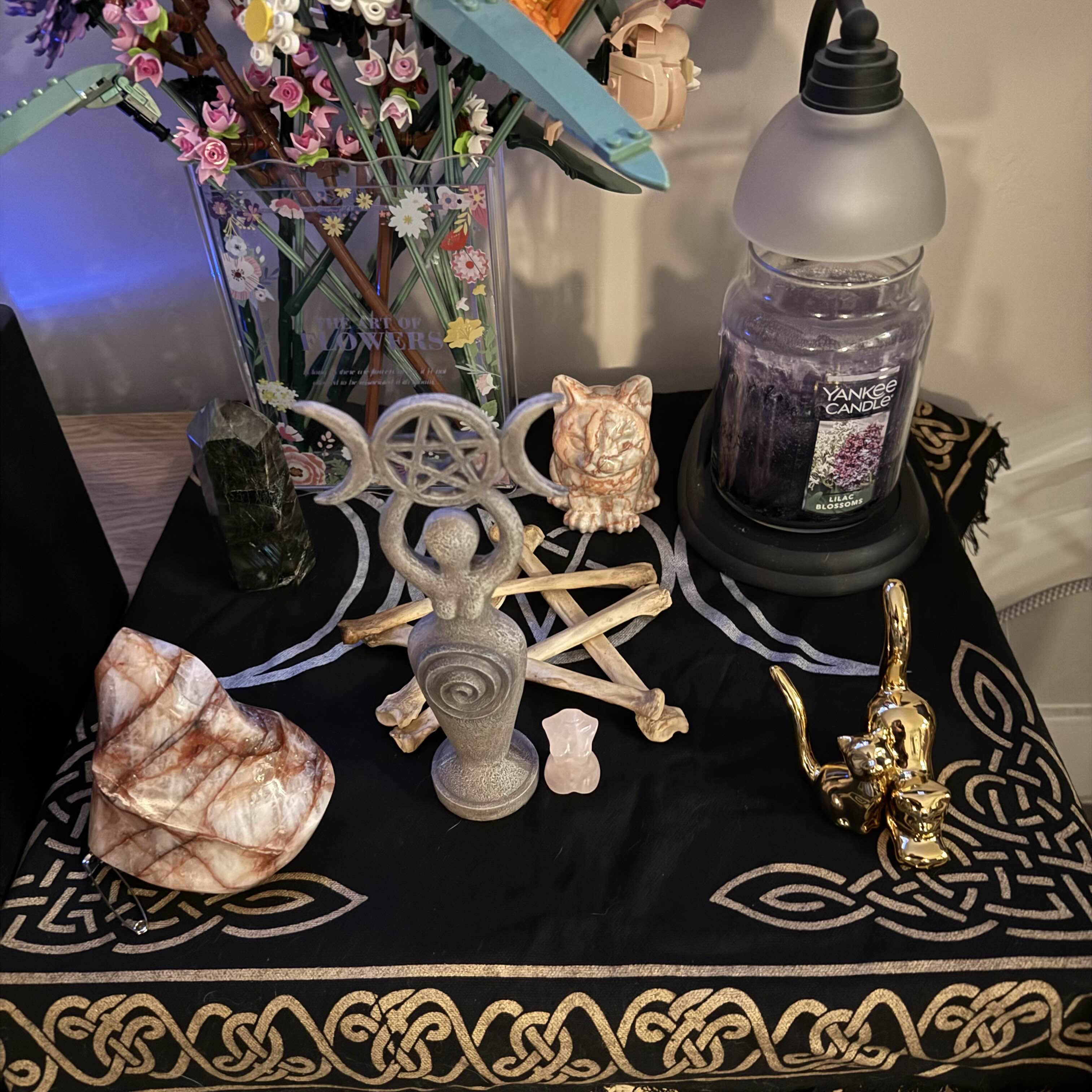 My Alter To The Morrigan, Freyja, and Aphrodite